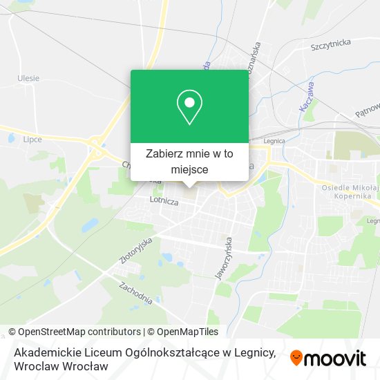 Mapa Akademickie Liceum Ogólnokształcące w Legnicy