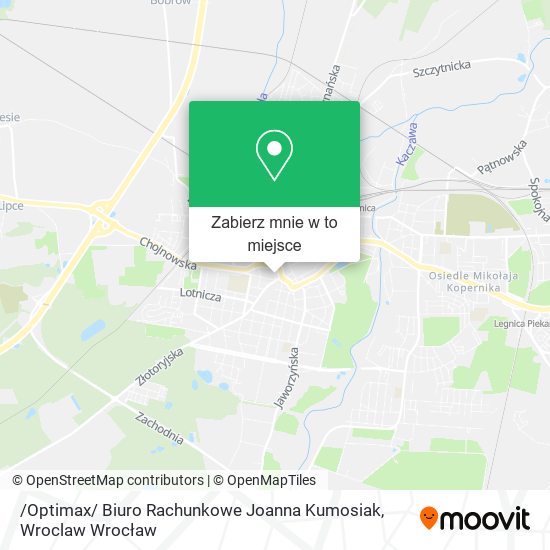 Mapa /Optimax/ Biuro Rachunkowe Joanna Kumosiak