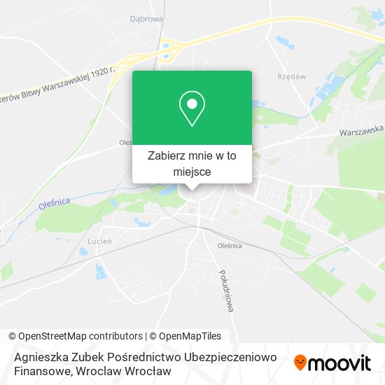 Mapa Agnieszka Zubek Pośrednictwo Ubezpieczeniowo Finansowe
