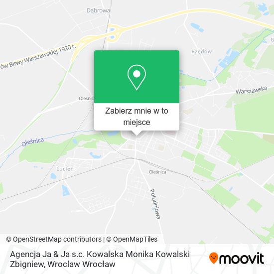 Mapa Agencja Ja & Ja s.c. Kowalska Monika Kowalski Zbigniew