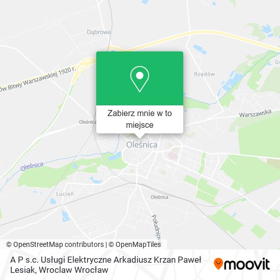 Mapa A P s.c. Usługi Elektryczne Arkadiusz Krzan Paweł Lesiak