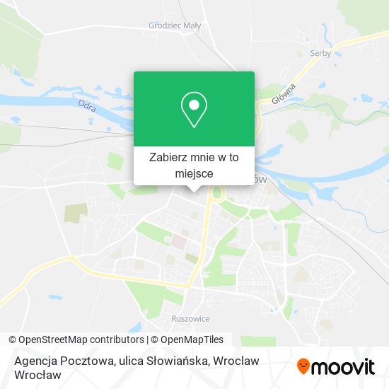 Mapa Agencja Pocztowa, ulica Słowiańska