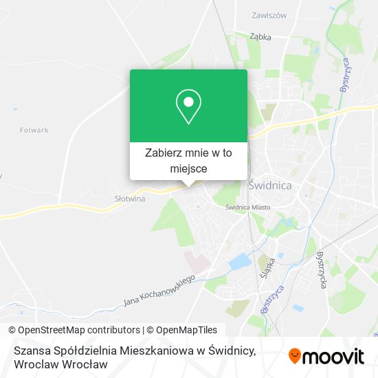 Mapa Szansa Spółdzielnia Mieszkaniowa w Świdnicy