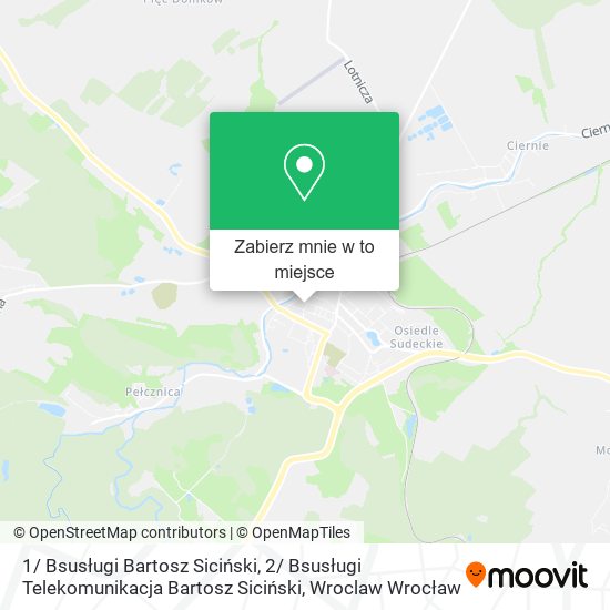 Mapa 1/ Bsusługi Bartosz Siciński, 2/ Bsusługi Telekomunikacja Bartosz Siciński