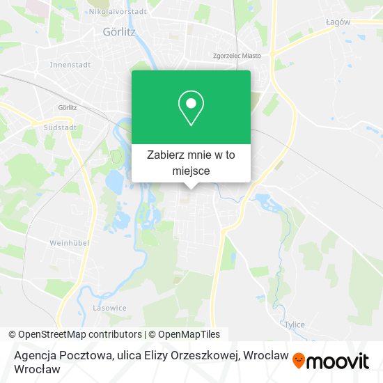 Mapa Agencja Pocztowa, ulica Elizy Orzeszkowej