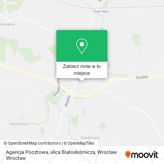 Mapa Agencja Pocztowa, ulica Białoskórnicza