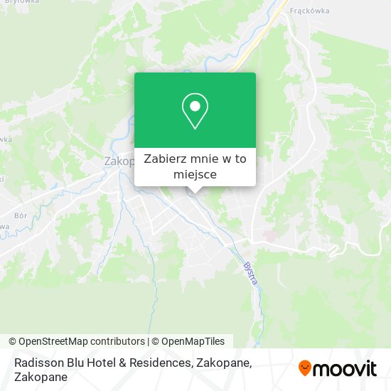 Mapa Radisson Blu Hotel & Residences, Zakopane