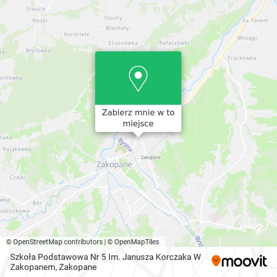 Mapa Szkoła Podstawowa Nr 5 Im. Janusza Korczaka W Zakopanem