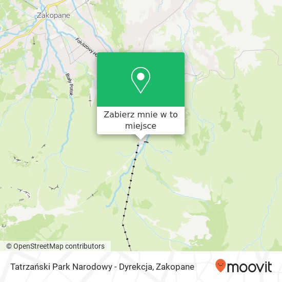 Mapa Tatrzański Park Narodowy - Dyrekcja