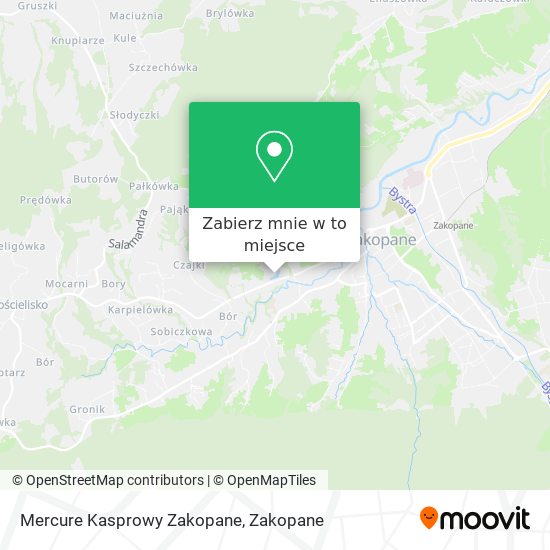 Mapa Mercure Kasprowy Zakopane