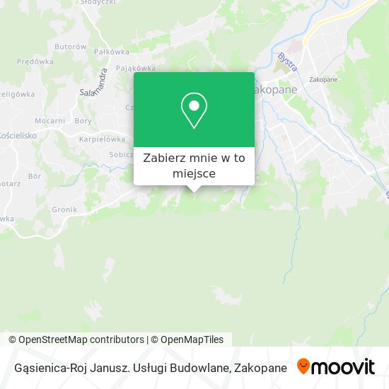 Mapa Gąsienica-Roj Janusz. Usługi Budowlane