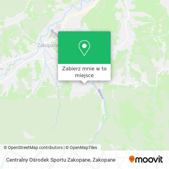 Mapa Centralny Ośrodek Sportu Zakopane