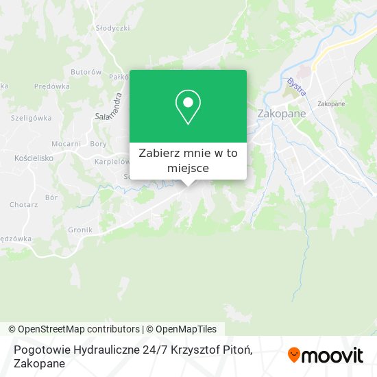 Mapa Pogotowie Hydrauliczne 24 / 7 Krzysztof Pitoń