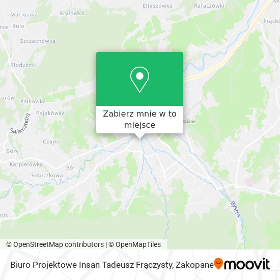 Mapa Biuro Projektowe Insan Tadeusz Frączysty