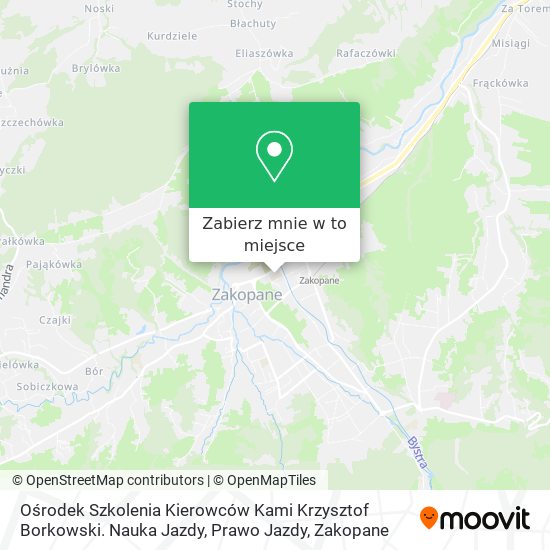 Mapa Ośrodek Szkolenia Kierowców Kami Krzysztof Borkowski. Nauka Jazdy, Prawo Jazdy