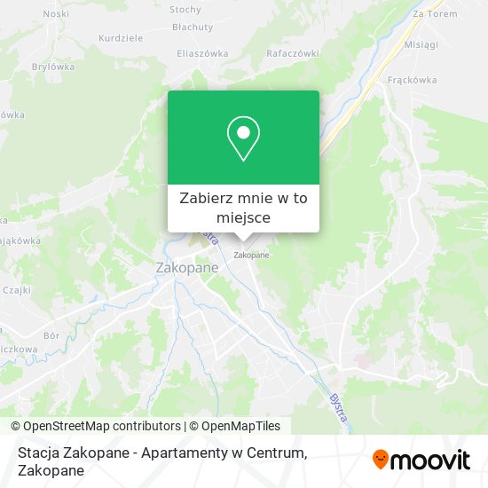 Mapa Stacja Zakopane - Apartamenty w Centrum