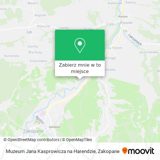 Mapa Muzeum Jana Kasprowicza na Harendzie
