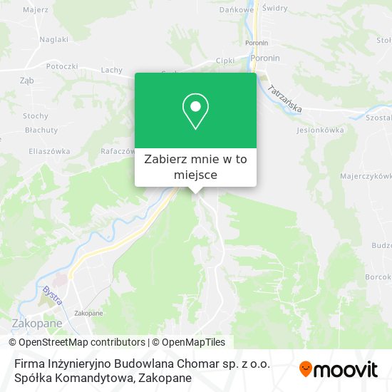 Mapa Firma Inżynieryjno Budowlana Chomar sp. z o.o. Spółka Komandytowa