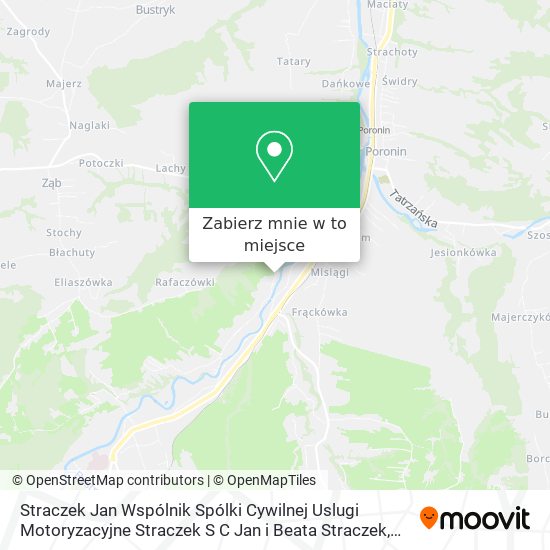 Mapa Straczek Jan Wspólnik Spólki Cywilnej Uslugi Motoryzacyjne Straczek S C Jan i Beata Straczek