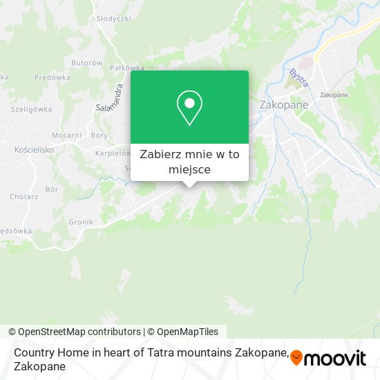 Mapa Country Home in heart of Tatra mountains Zakopane