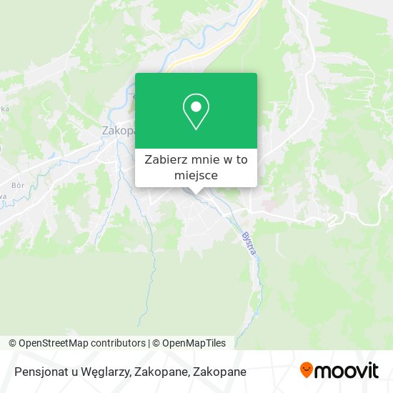 Mapa Pensjonat u Węglarzy, Zakopane