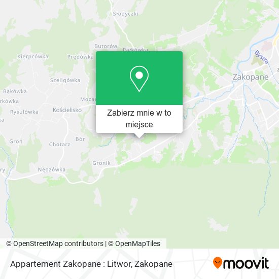 Mapa Appartement Zakopane : Litwor