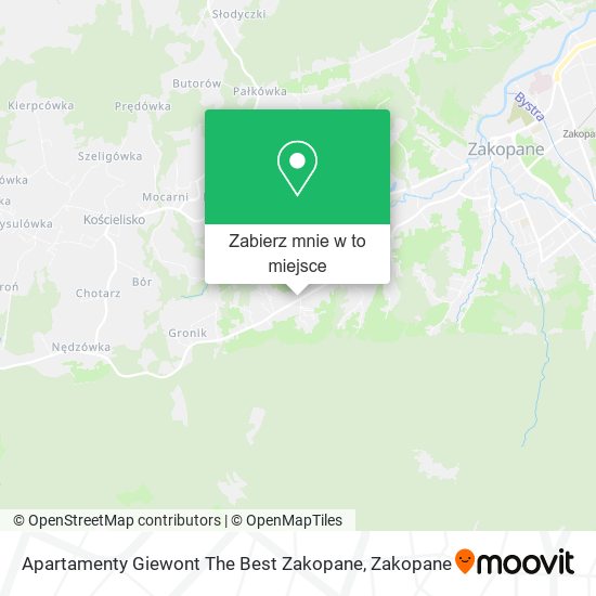 Mapa Apartamenty Giewont The Best Zakopane