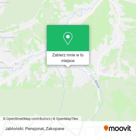 Mapa Jabłoński. Pensjonat