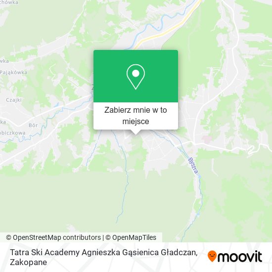 Mapa Tatra Ski Academy Agnieszka Gąsienica Gładczan