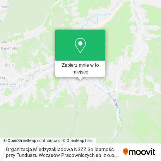 Mapa Organizacja Międzyzakładowa NSZZ Solidarność przy Funduszu Wczasów Pracowniczych sp. z o.o.