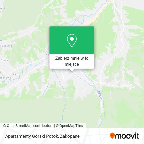 Mapa Apartamenty Górski Potok