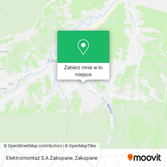 Mapa Elektromontaż S.A Zakopane