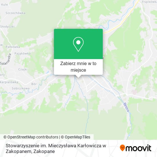 Mapa Stowarzyszenie im. Mieczysława Karłowicza w Zakopanem