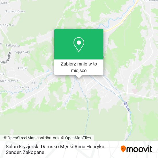 Mapa Salon Fryzjerski Damsko Męski Anna Henryka Sander