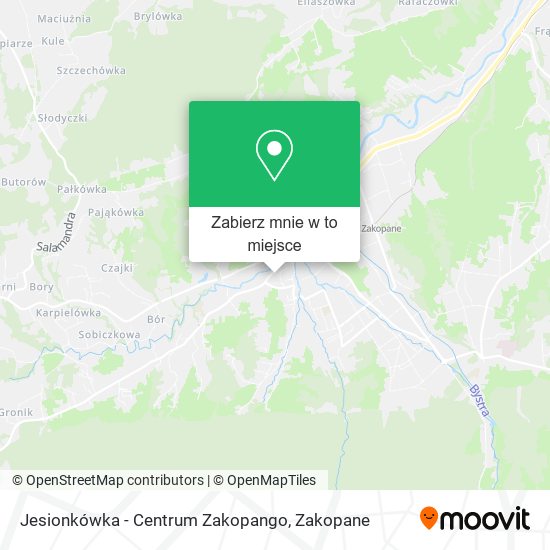 Mapa Jesionkówka - Centrum Zakopango