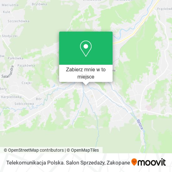 Mapa Telekomunikacja Polska. Salon Sprzedaży