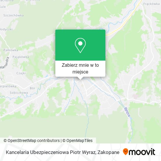 Mapa Kancelaria Ubezpieczeniowa Piotr Wyraz