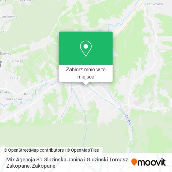 Mapa Mix Agencja Sc Gluzińska Janina i Gluziński Tomasz Zakopane