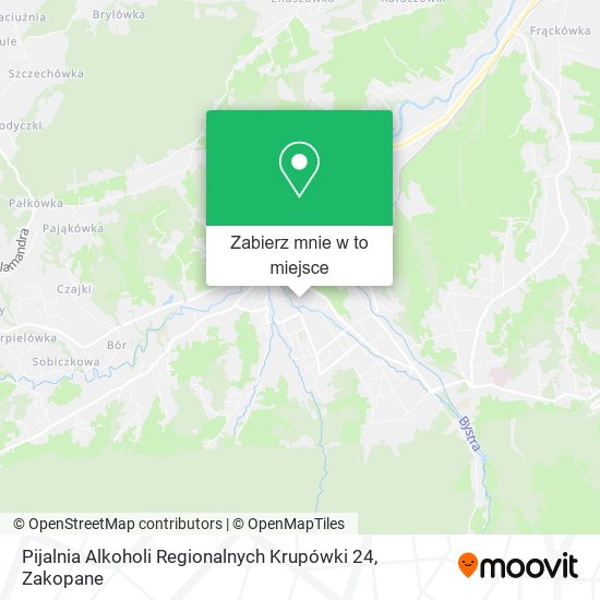 Mapa Pijalnia Alkoholi Regionalnych Krupówki 24