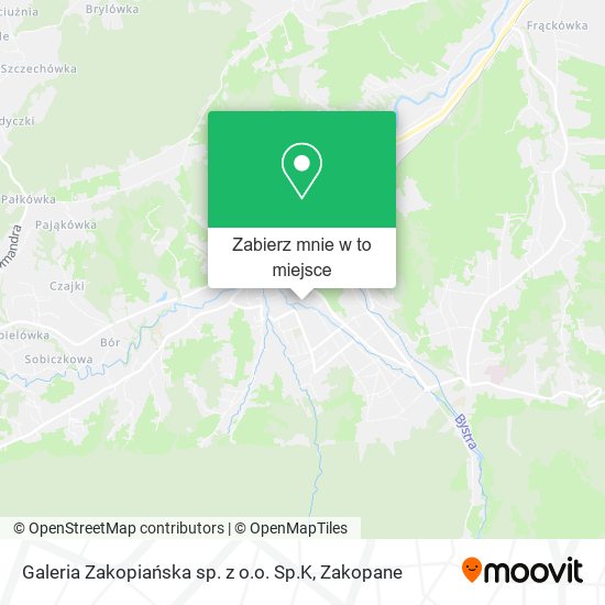 Mapa Galeria Zakopiańska sp. z o.o. Sp.K