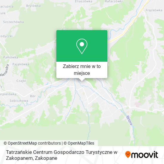 Mapa Tatrzańskie Centrum Gospodarczo Turystyczne w Zakopanem