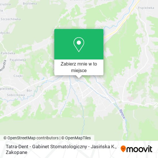 Mapa Tatra-Dent - Gabinet Stomatologiczny - Jasińska K.