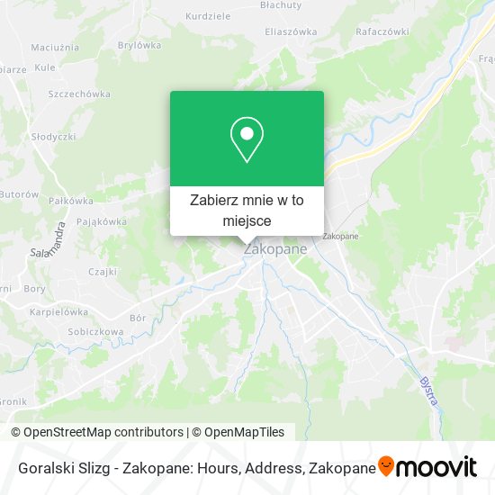 Mapa Goralski Slizg - Zakopane: Hours, Address
