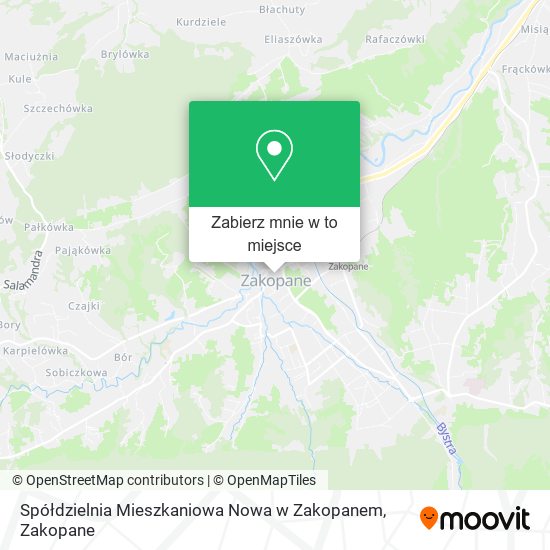 Mapa Spółdzielnia Mieszkaniowa Nowa w Zakopanem