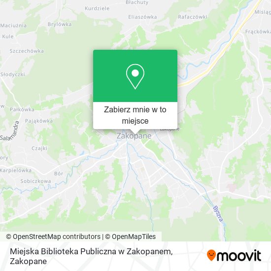 Mapa Miejska Biblioteka Publiczna w Zakopanem