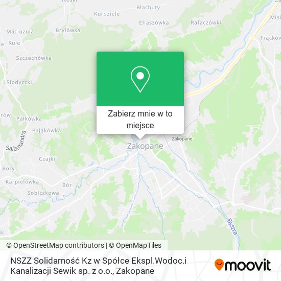 Mapa NSZZ Solidarność Kz w Spółce Ekspl.Wodoc.i Kanalizacji Sewik sp. z o.o.