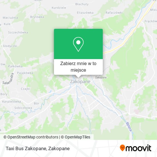 Mapa Taxi Bus Zakopane
