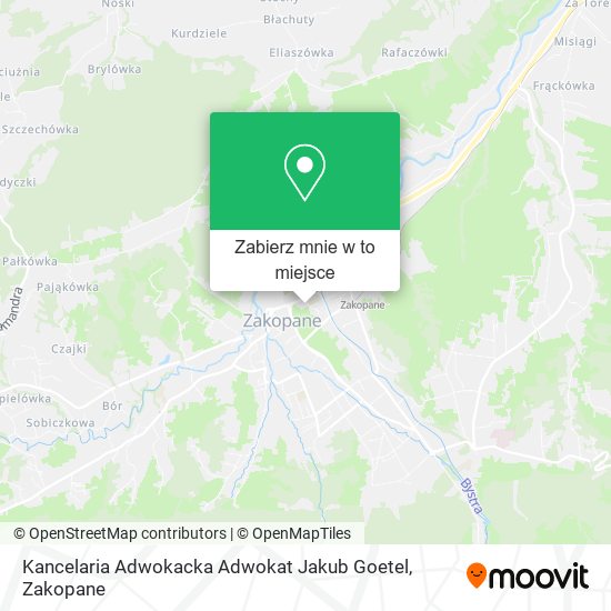 Mapa Kancelaria Adwokacka Adwokat Jakub Goetel