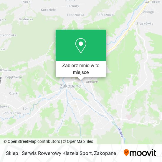 Mapa Sklep i Serwis Rowerowy Kiszela Sport