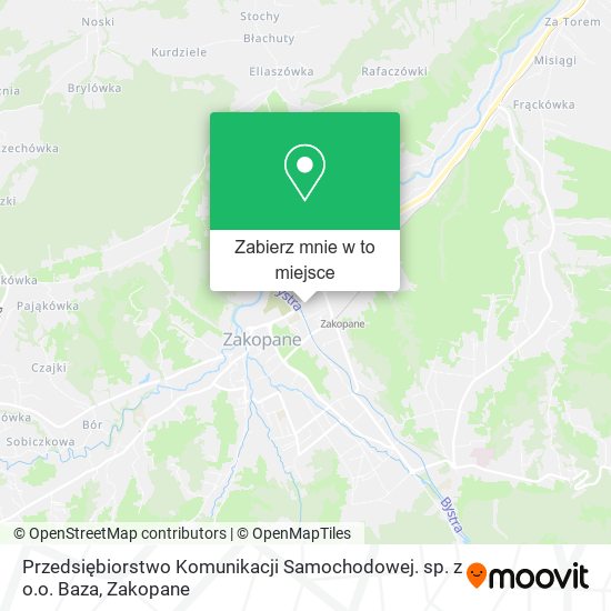 Mapa Przedsiębiorstwo Komunikacji Samochodowej. sp. z o.o. Baza